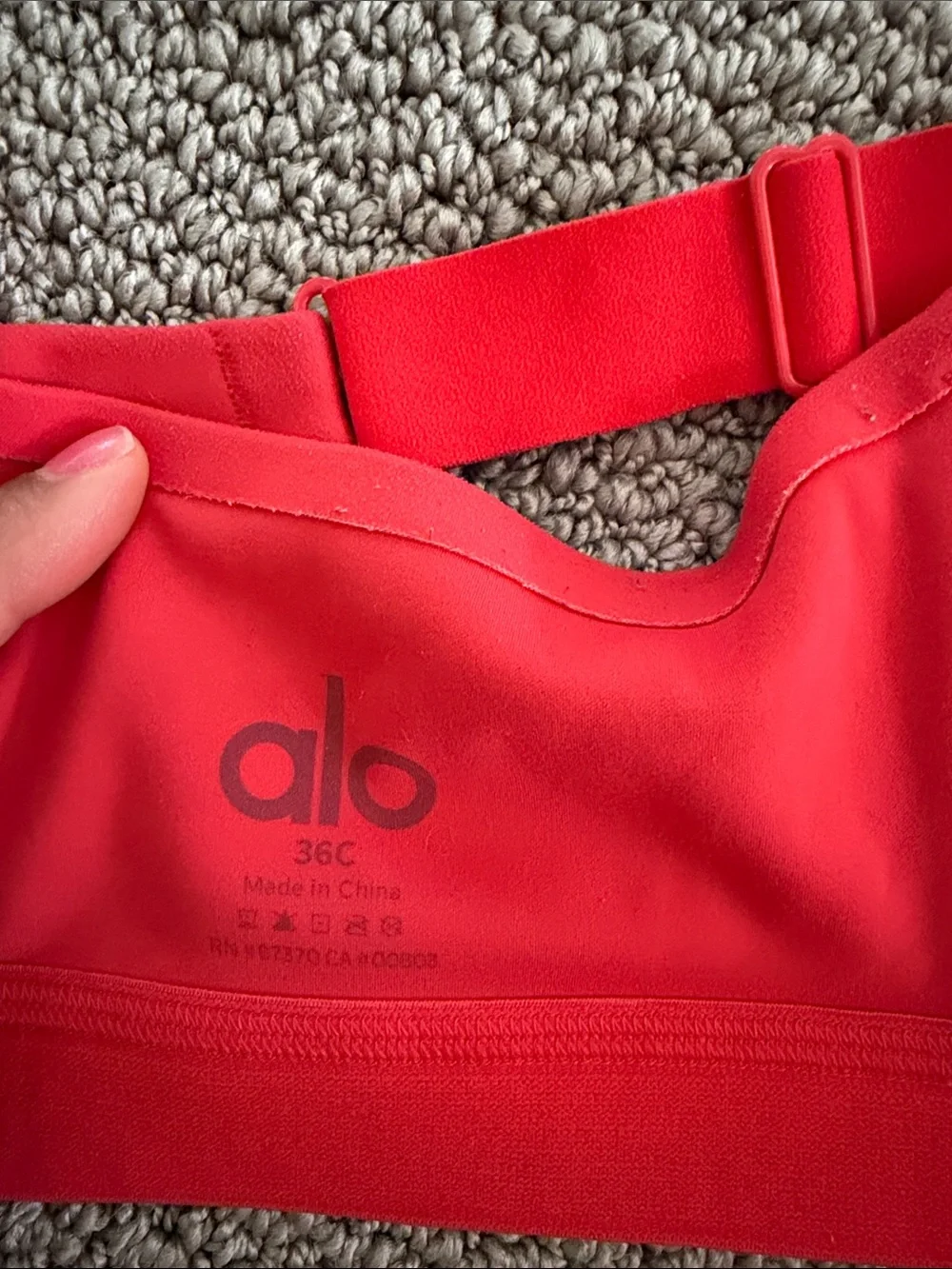 ALO Yoga Red Crossback Sports Bra